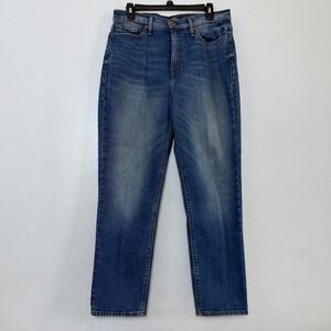 Hudson Zoeey Straight Crop Jeans High Rise Medium Wash‎ Denim Size 32